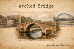 A historic arched bridge made of stone with a single arch and a river flowing beneath.