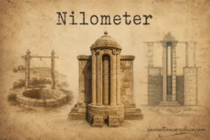 The Nilometer, an ancient invention, measures the Nile River's water levels to predict flooding and determine crop yields.