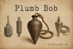 A plumb bob used in construction and surveying to find vertical lines, showcasing the classic tool called a plumb bob.