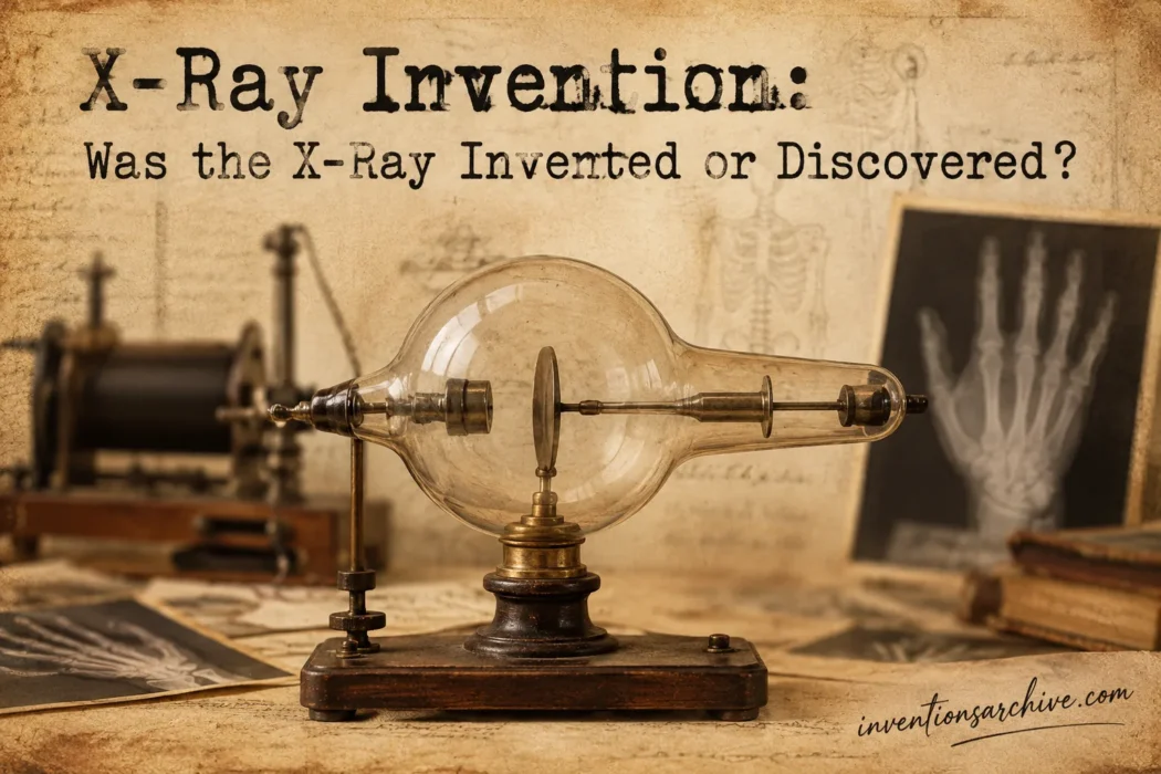 X-ray invention image showing an early scientific apparatus used to develop and study the X-ray.